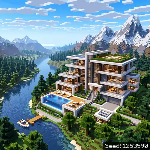 Beautiful Modern Mansion in Minecraft