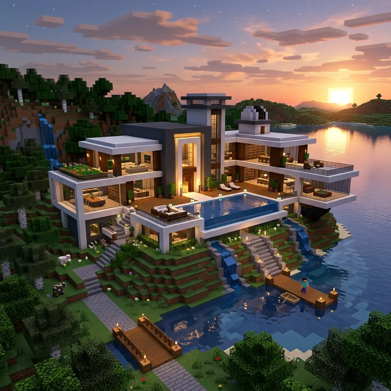 Stunning Modern Mansion in Minecraft