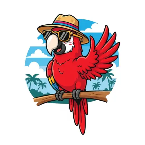 Red Parrot Mascot Design for Tourism Sites