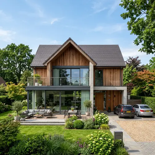 Modern Two-Story House Architectural Visualization