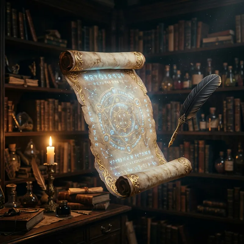 Enchanted Magic Scroll - Ancient Mysteries Unfurled