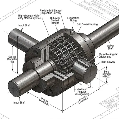 Coupling Curve: Detailed Illustration of Precise Mechanical Component