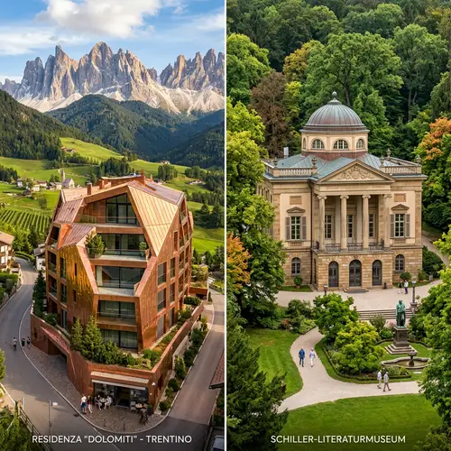 Angular Copper-Clad Apartment Building & Museum of Literature in Trentino, Italy