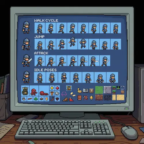Pixel Art Sprite Sheet for Game Development