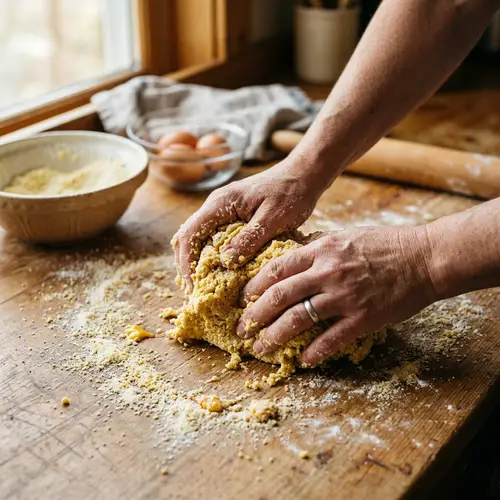 Millet Flour Dough Kneading | Baking with Healthy Ingredients