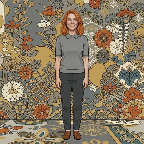 Hyperrealistic Portrait of a Woman with Orange Hair