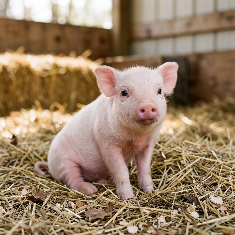 Cute Piglet - Charming and Adorable Pink Creature