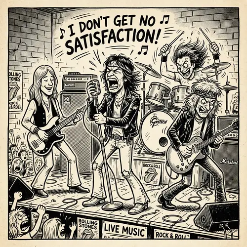 The Rolling Stones: Iconic Black & White Performance Art