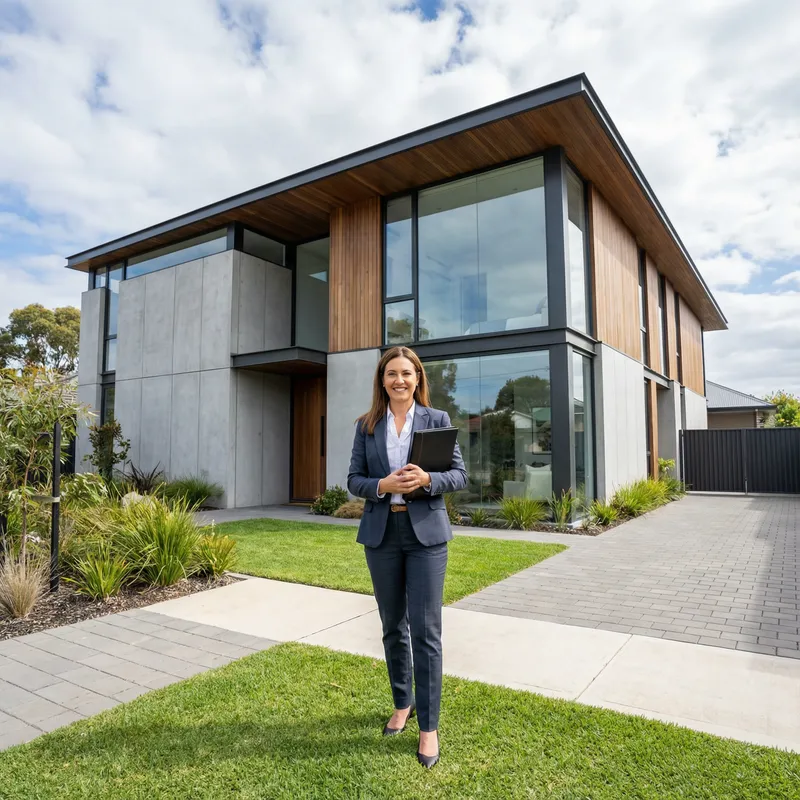 Confident Realtor Pat Kapowich at Stunning Modern Residence | Real Estate Photography
