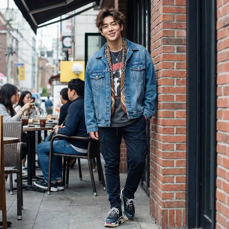 Stylish East Asian Guy: Handsome K-Pop Idol