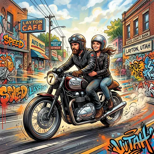 Retro American Motorcycle Ride in Layton Utah