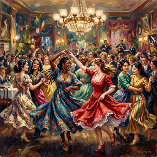 Impressionist Dance Hall Painting | Vivid Colors & Brush Strokes