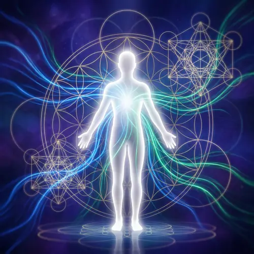 White Aura Human: Mystical Energy Streams