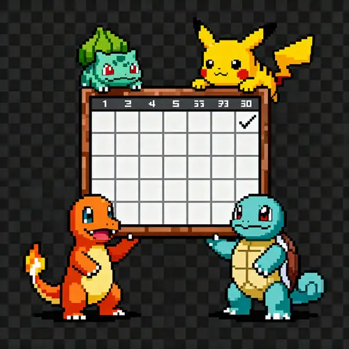 16-Bit Pixel-Art Attendance GUI Design
