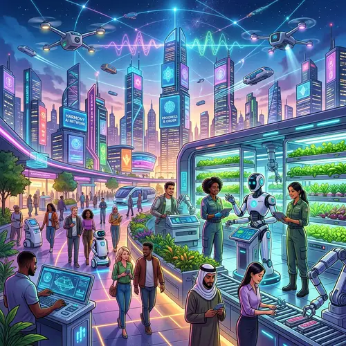 Futuristic World of AI Control | Societal Harmony Imagined