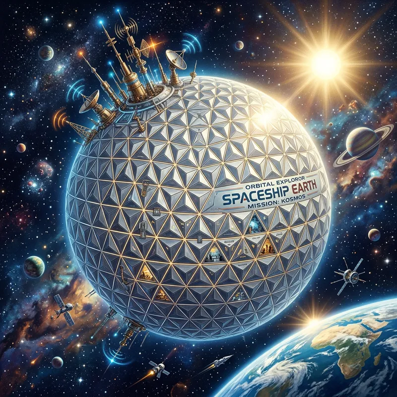 Spaceship Earth | Retro-Futuristic Cosmic Design