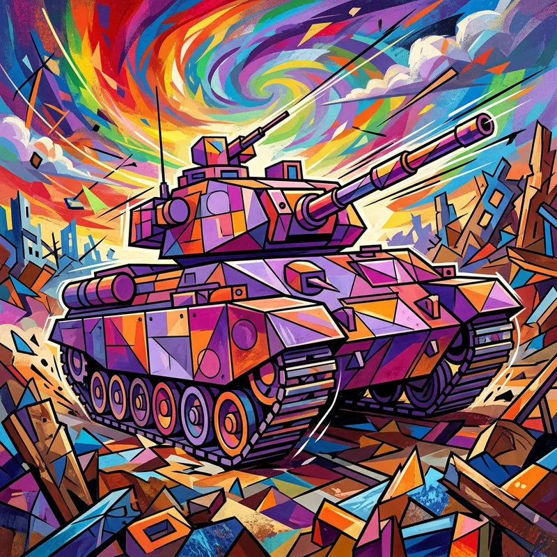 Abstract Tank Art | Unique Geometric Design