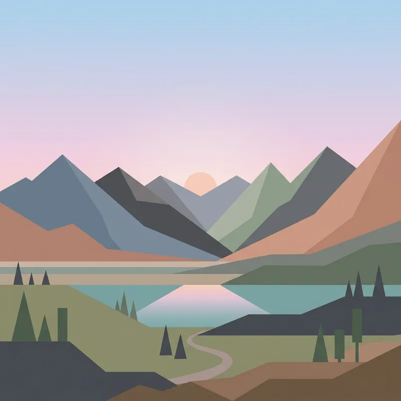Serenity of Minimalist Mountain Landscapes