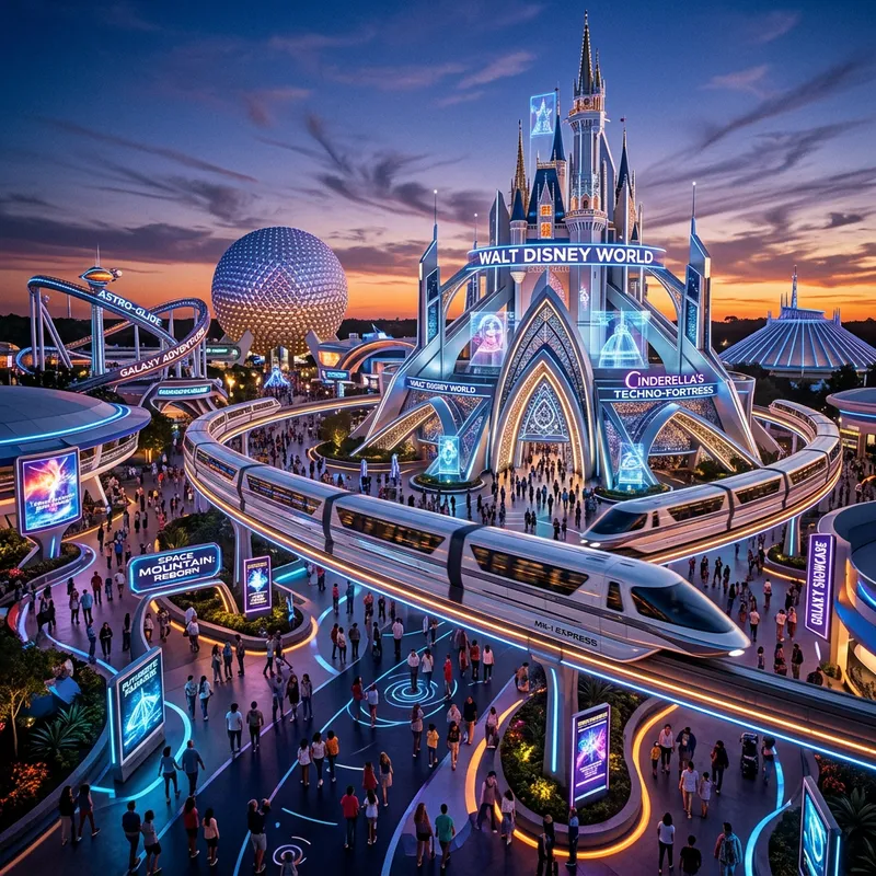Futuristic Disney World Imagined | Ultra-Modern Park & Technology