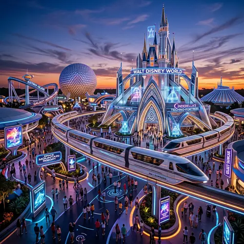 Futuristic Disney World | High-Tech Attractions & Monorails