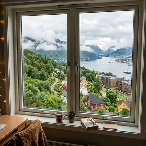 Hatleberg Studentboliger in Bergen, Norway - Tranquil Window View