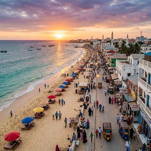 Tranquil Indian Ocean View at Mogadishu Shoreline