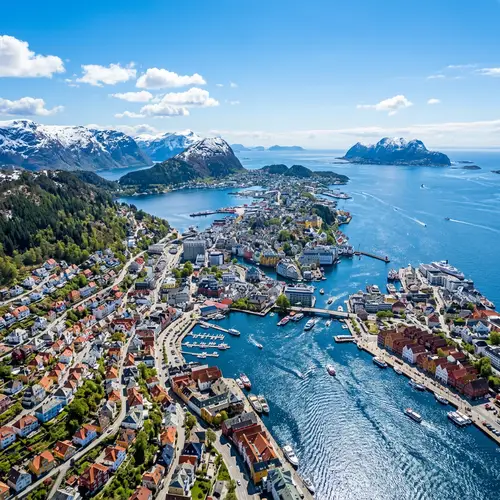 Aerial View of Bergen, Norway | Stunning Scenery & Colorful Architecture