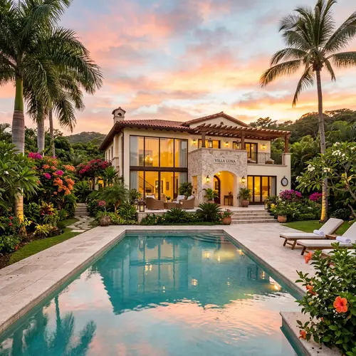 Luxury Villa with Pool Surrounded by Greenery