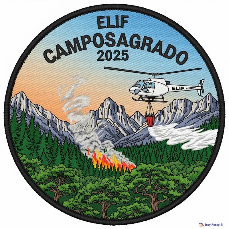 Forest Firefighter Patch Design - ELIF Camposagrado 2025