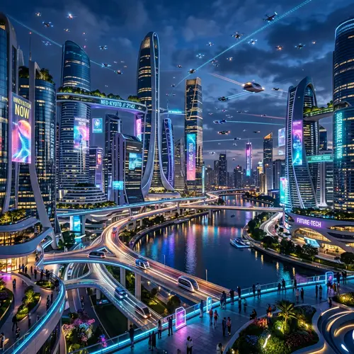 Futuristic Cityscape | Technological Innovation