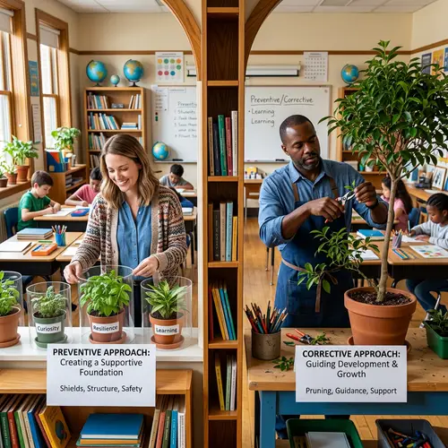 Preventive and Corrective Approaches in Education: Illustrated Concept