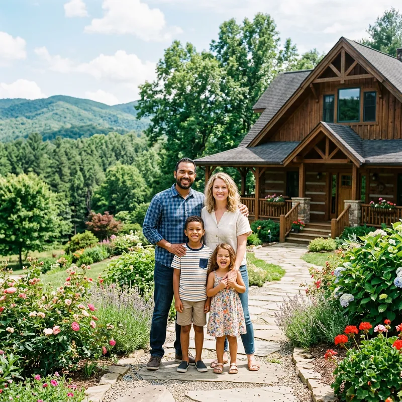Beautiful Multicultural Family at Charming Country Home