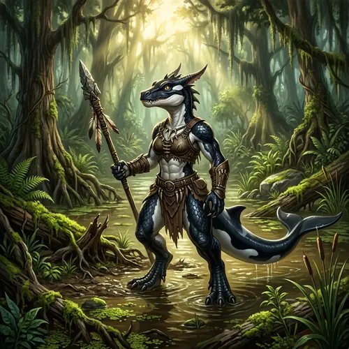 Female Kobold Orca in Murky Swamp