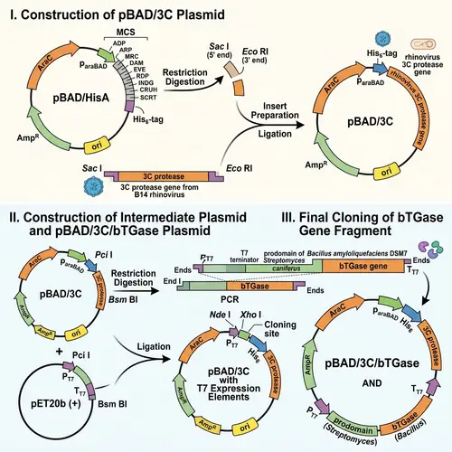 Construction of pBAD/3C Expression Plasmid | pBAD/3C/bTGase Plasmid