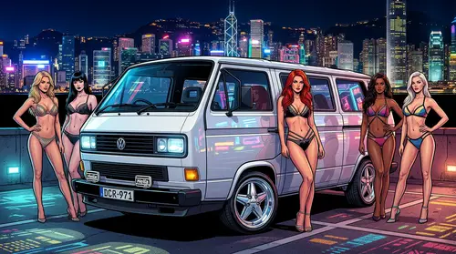 Stylish Volkswagen T3 with Ronal R9 Penta Wheels