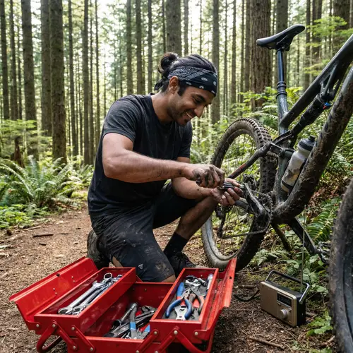 Expert Mountain Bike Repair in Serene Forest Trails