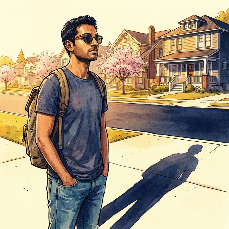 South Asian Man in Modern Urban Environment