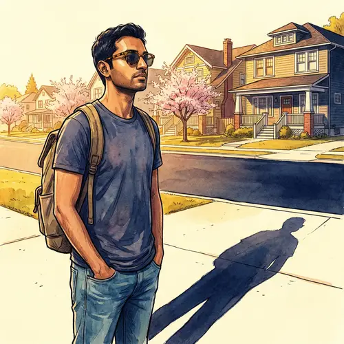 South Asian Adult Male in Casual Attire | Urban Setting