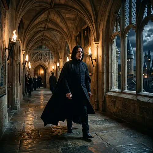 Severus Snape at Hogwarts Castle