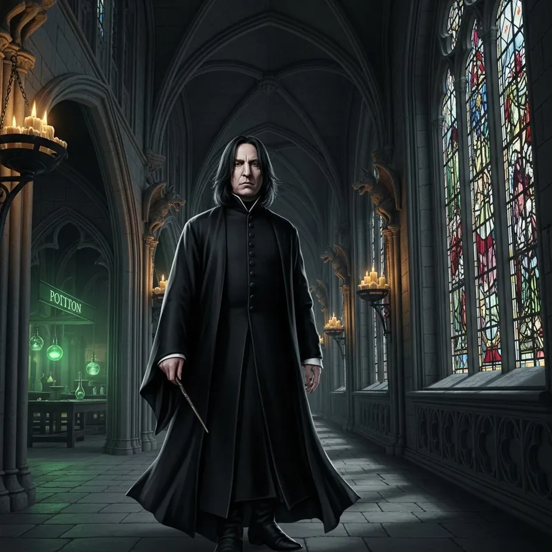 Severus Snape at Hogwarts Castle