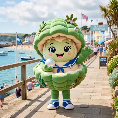 Cute Green Oyster Mascot Design Ideas