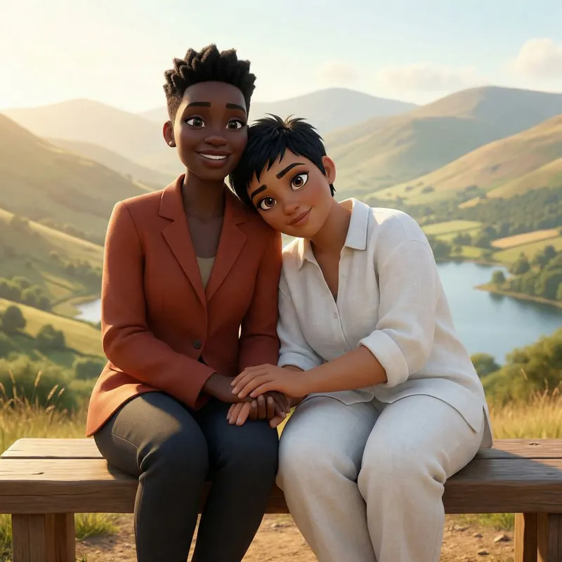 Modern Disney Film Featuring Stylish Women Couple