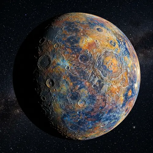 Explore Vibrant Mercury: High-Resolution Satellite View