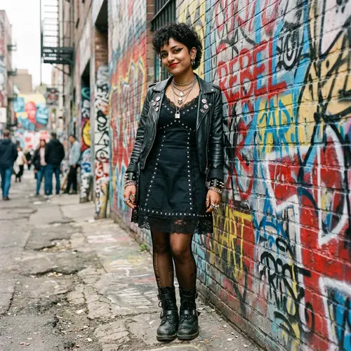 Edgy Black Dress Fashion for South Asian Girls