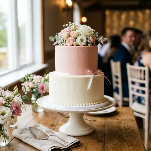 Simple White and Pink Cake - Perfect for Any Occasion