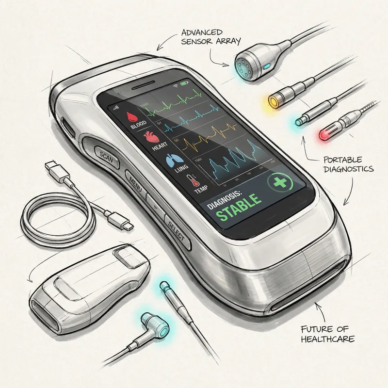 Innovative Handheld Health Detection Device | Futuristic Design