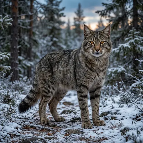 Fusion of Cat and Wolf: Unique Art