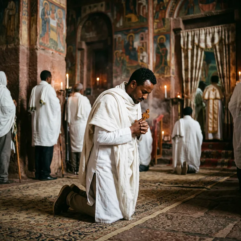 Ethiopian Orthodox Church: A Scene of Devotion Ethiopian Orthodox Church: A Scene of Devotion