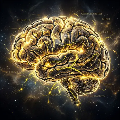 Abstract Brain Art | Neural Pathways & Mind Activity Illustration