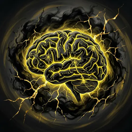 Brain and Fear: Capturing Consciousness and Trauma in Black, Gold, and Yellow